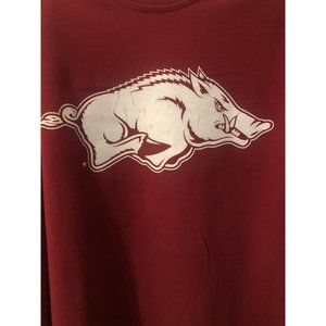 MV Sports Shirt Mens Medium Red Arkansas Razorbacks Long Sleeve